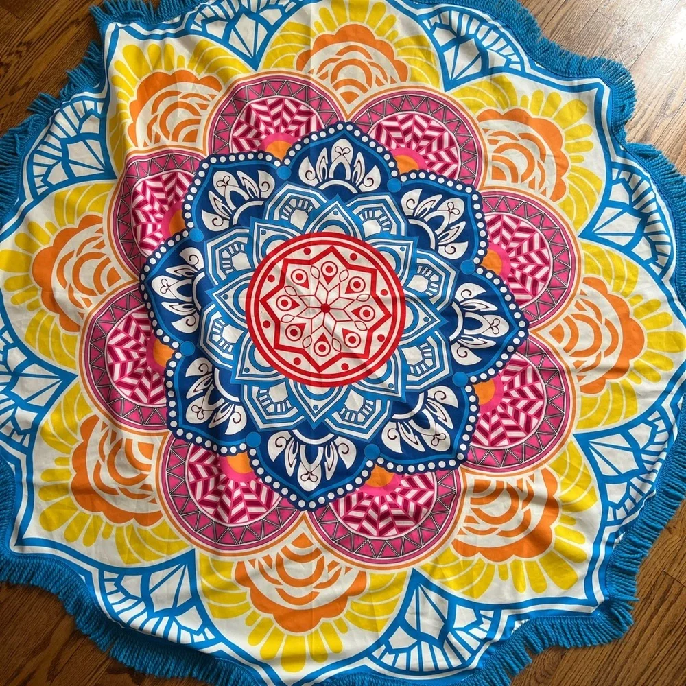 Bath Beach Towel with Intricate Patterns Yoga mat polygon